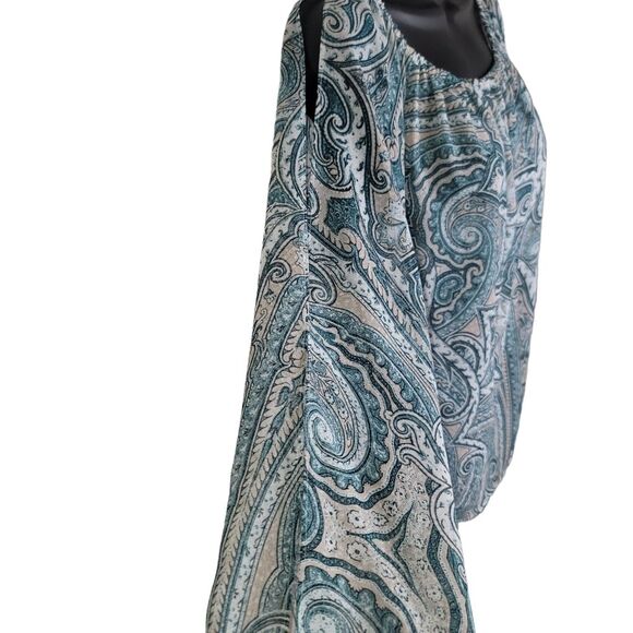 Whbm floral paisley open sleeve peasant top size Small - Picture 3 of 8